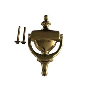 Gatehouse 7-in Brass-Plated Entry Door Knocker